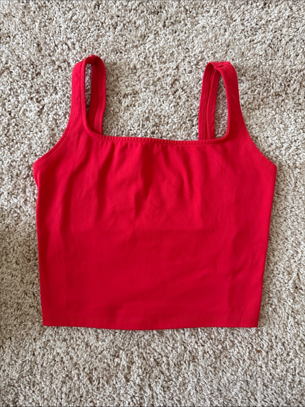 wild fable Red Square-Neck Crop Tank